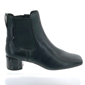 Franco Sarto Size 8 Black Square Toe Chelsea Ankle Boots NEW NELLIE $180